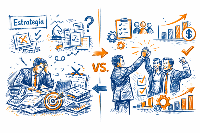 estrategia vs resultados e empresas